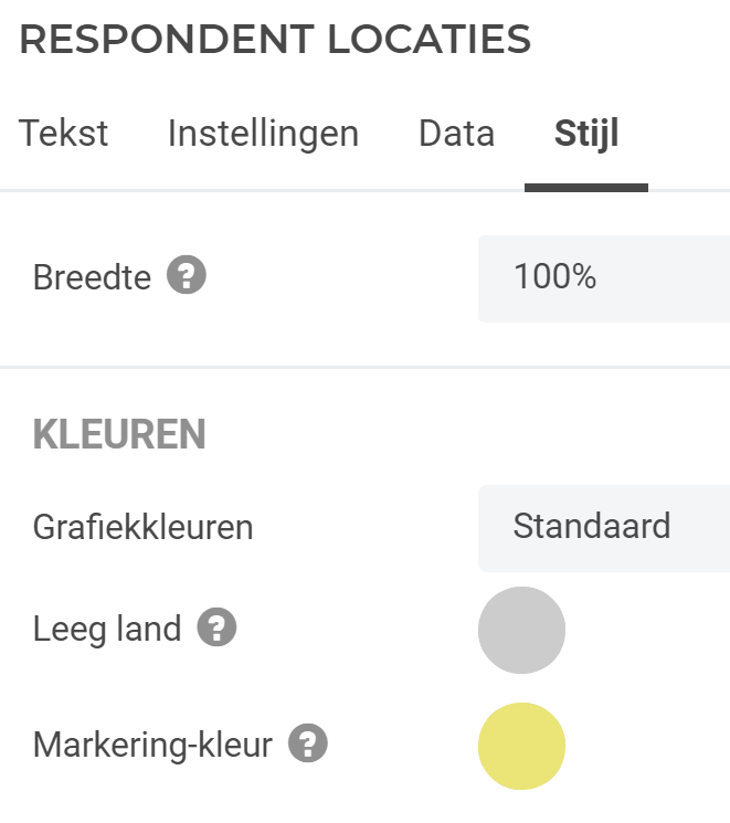 CheckMarket enquete kaart instellingen